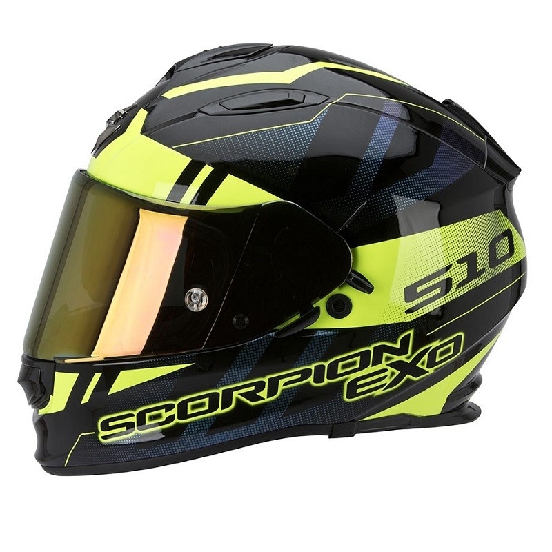 Moto integralny kask Scorpion EXO-510 Stage czarno-żółty wyprzedaż