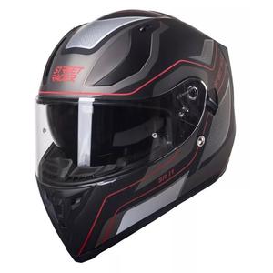 Integralny kask motocyklowy Street Racer SR I1 czarno-szaro-czerwony
