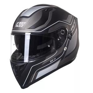 Integralny kask motocyklowy Street Racer SR I1 czarno-szaro-biały