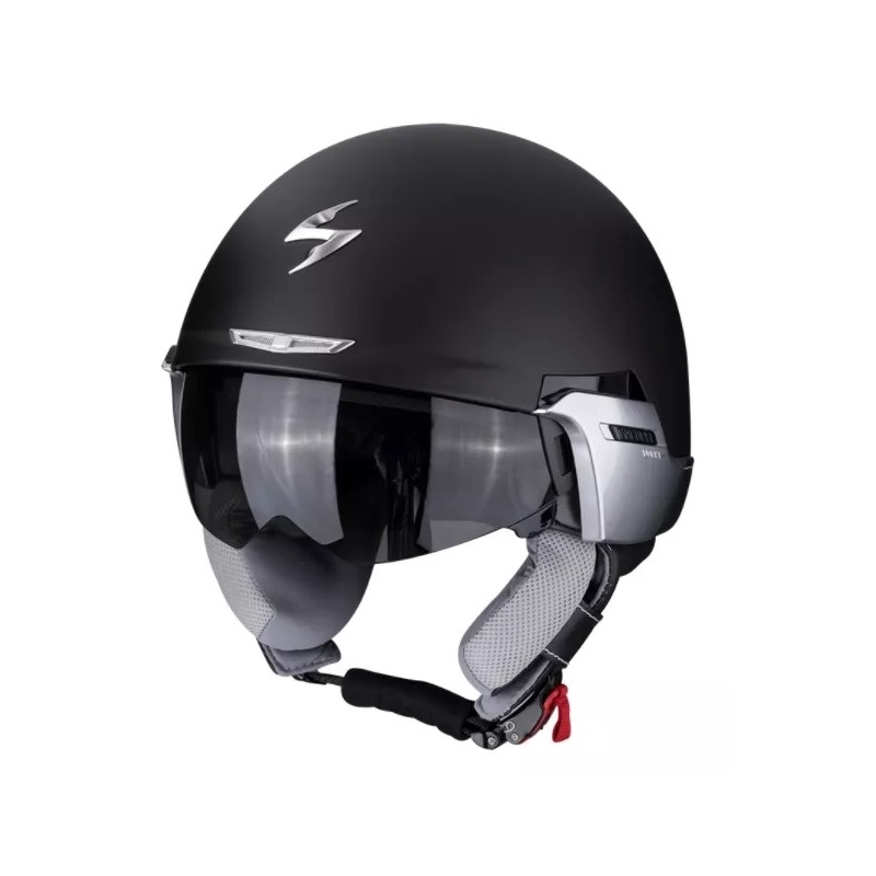 Otwarty kask motocyklowy Scorpion EXO-100 Padova II czarny matowy-czarny wyprzedaż