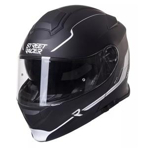 Szczękowy kask motocyklowy Street Racer SR V1 czarno-biały