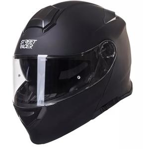 Szczękowy kask motocyklowy Street Racer SR V1 czarny matowy