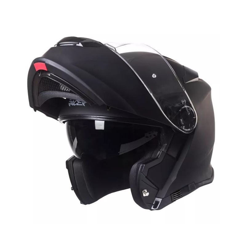 Szczękowy kask motocyklowy Street Racer SR V1 czarny matowy