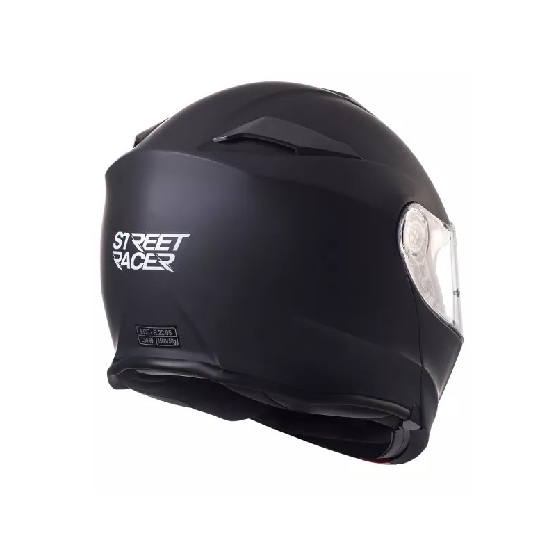 Szczękowy kask motocyklowy Street Racer SR V1 czarny matowy