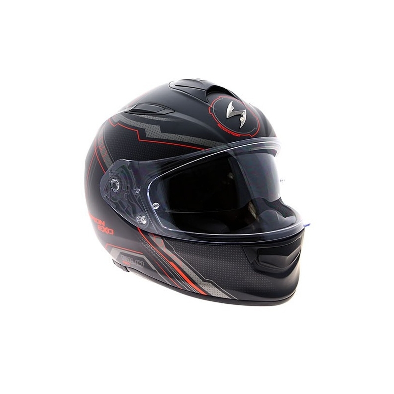 Integralny kask motocyklowy Scorpion EXO-510 Air Sync czarny matowy-czerwony wyprzedaż
