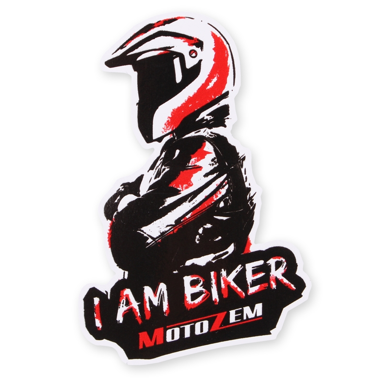 MotoZem Jestem motocyklistą - naklejka Man