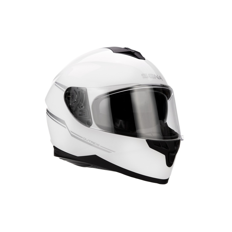 Kask motocyklowy z zestawem słuchawkowym SENA Outride błyszczący biały