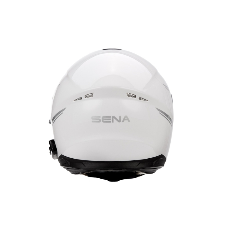 Kask motocyklowy z zestawem słuchawkowym SENA Outride błyszczący biały