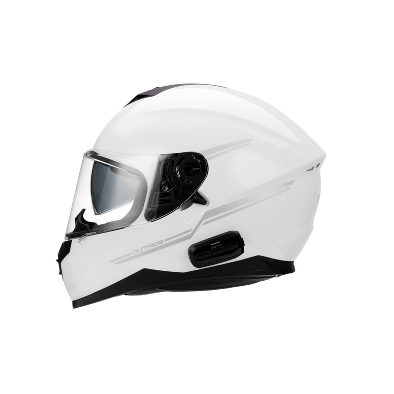 Kask motocyklowy z zestawem słuchawkowym SENA Outride błyszczący biały