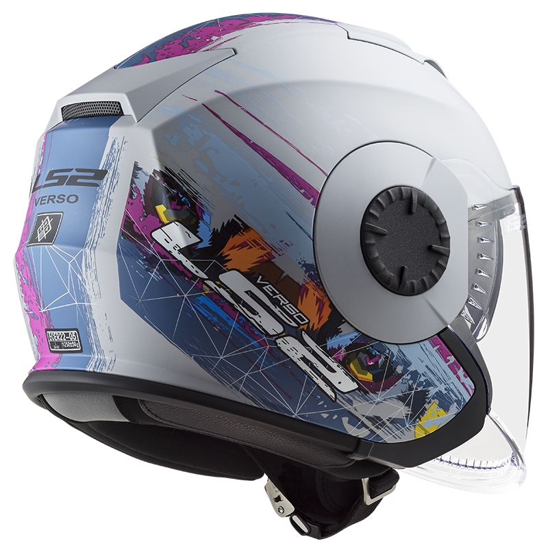 Kask motocyklowy otwarty LS2 OF570 Verso Spring silver blue