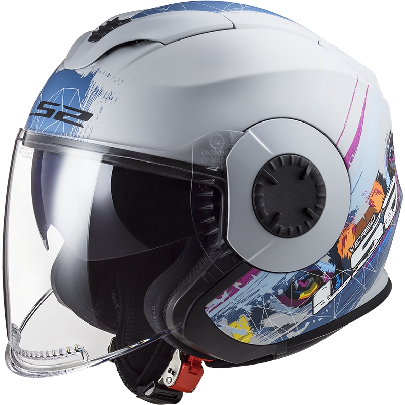 Kask motocyklowy otwarty LS2 OF570 Verso Spring silver blue