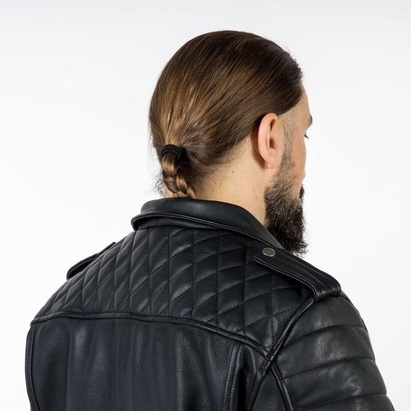 Ozone Ramones Modern Black Motorcycle Jacket wyprzedaż