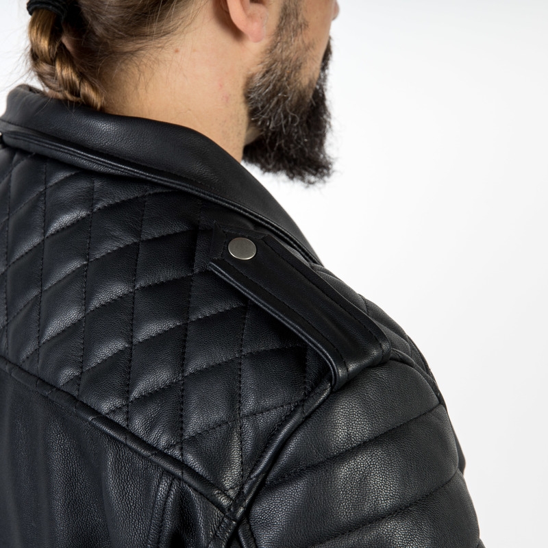 Ozone Ramones Modern Black Motorcycle Jacket wyprzedaż
