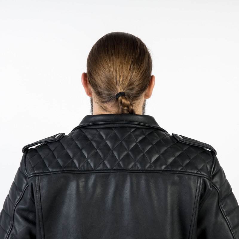 Ozone Ramones Modern Black Motorcycle Jacket wyprzedaż