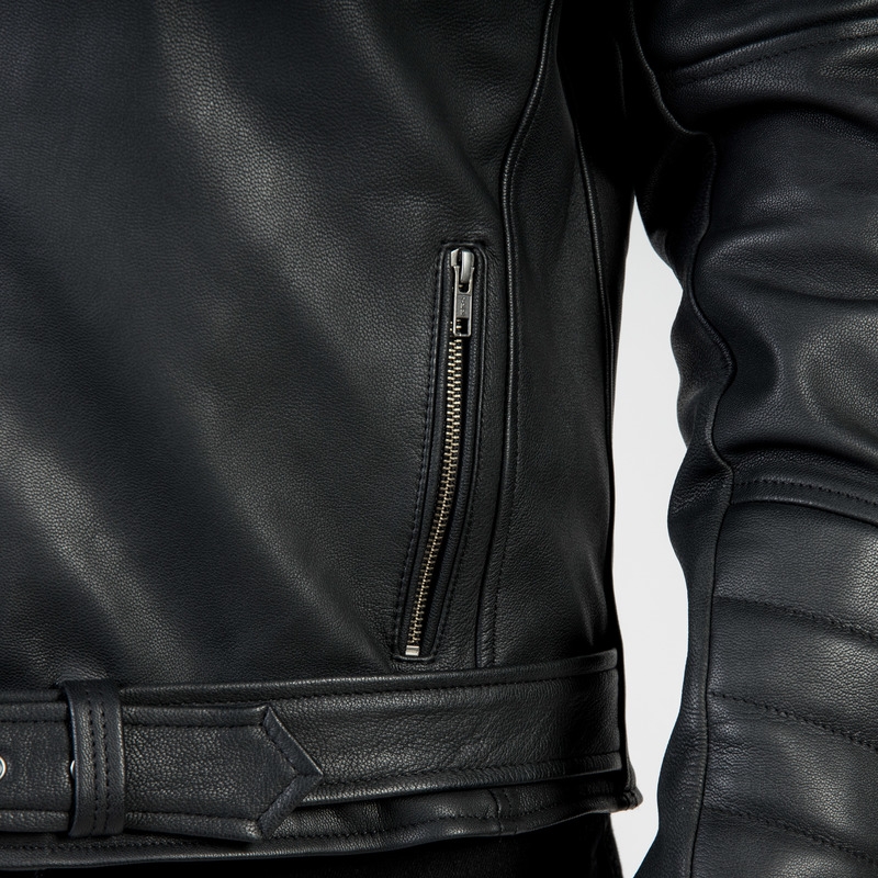 Ozone Ramones Modern Black Motorcycle Jacket wyprzedaż
