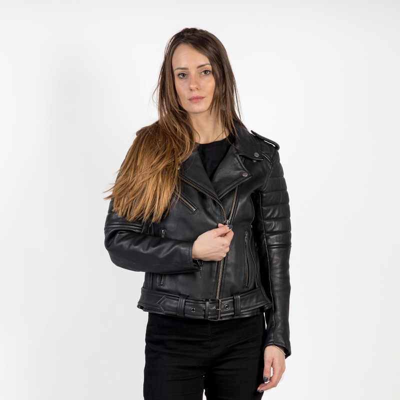 Damska kurtka motocyklowa Ozone Ramones Modern Black wyprzedaż