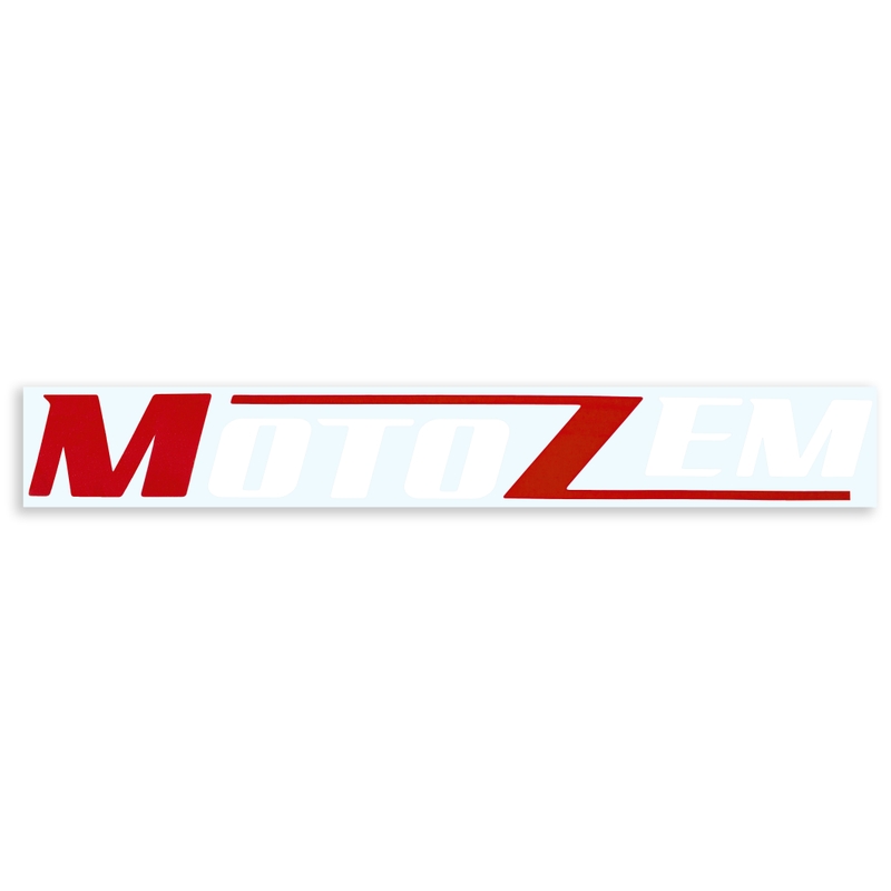 Naklejka z logo MotoZem biała