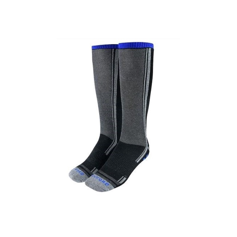 Skarpetki Oxford COOLMAX® szaro-czarno-niebieskie