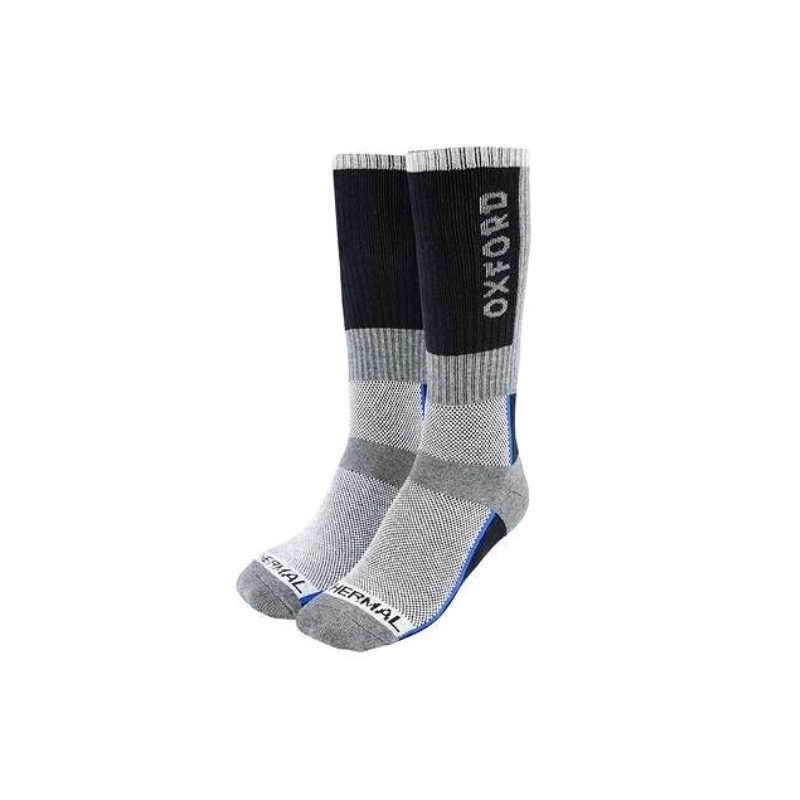 Skarpetki Oxford Thermal szaro-czarno-niebieskie