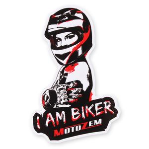 MotoZem I Am Biker - Kobieta maxi naklejka