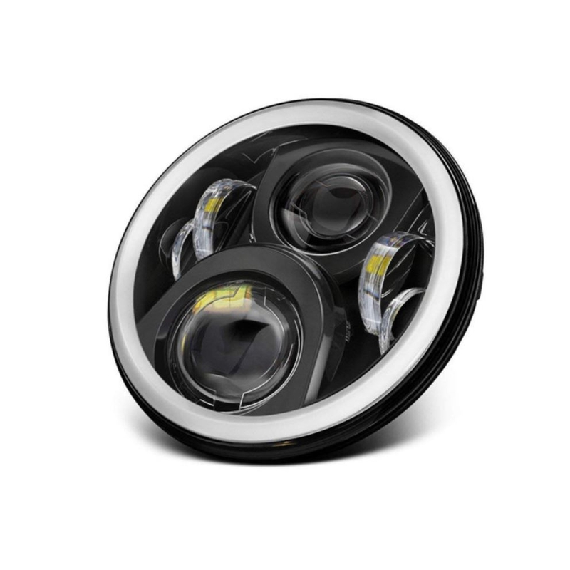 Headlight CUSTOMACCES EVOLUTION 2 with support black