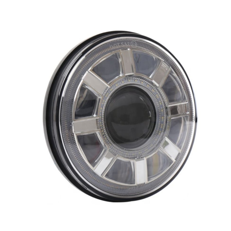 Headlight CUSTOMACCES REVOLVER with support black