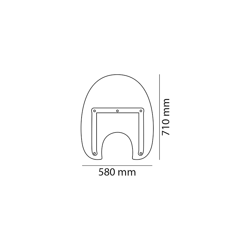 Windshield CUSTOMACCES AMERICA III transparent