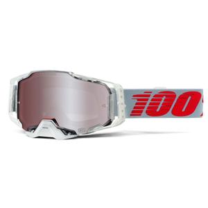 Gogle motocrossowe 100% ARMEGA X-Ray-Hiper srebrna plexi