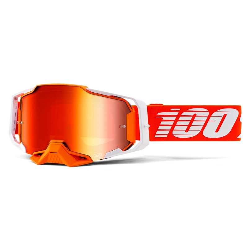 Gogle motocrossowe 100% ARMEGA Regal orange (lustrzana czerwona plexi) wyprzedaż