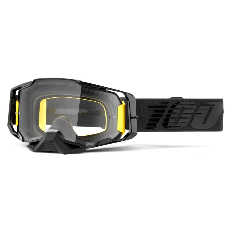 Gogle motocrossowe 100% ARMEGA Nightfall black (clear plexi)