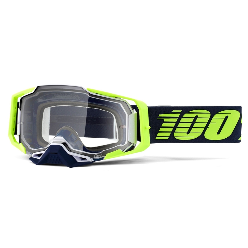 Gogle motocrossowe 100% ARMEGA Deker green-blue (clear plexi)