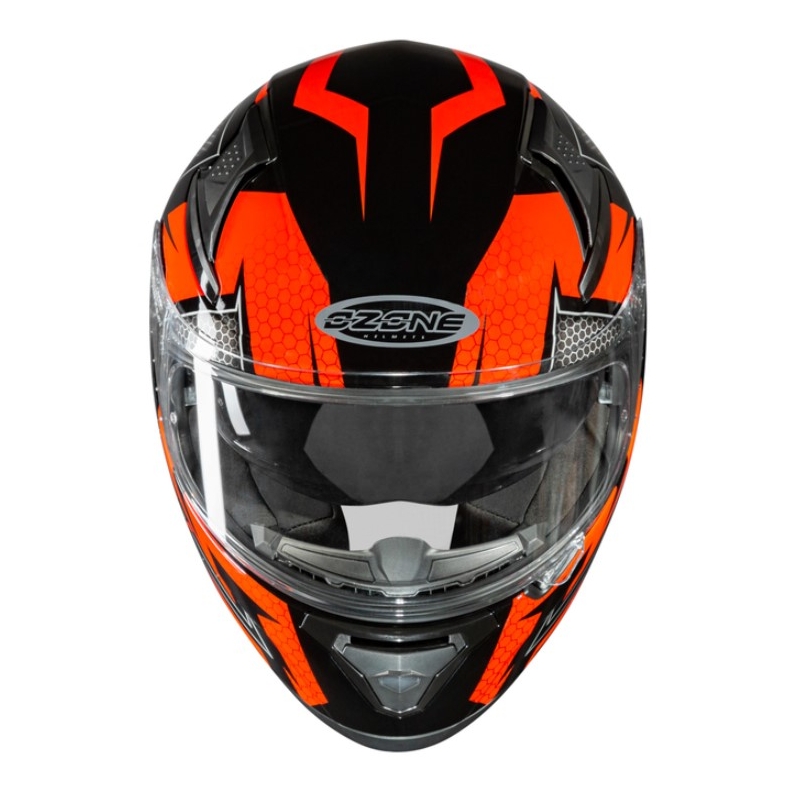 Integralny kask motocyklowy Ozone Arrow czarno-szaro-fluo czerwony