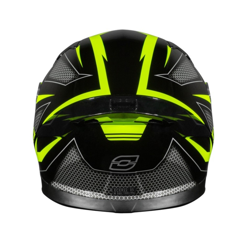 Integralny kask motocyklowy Ozone Arrow czarno-szaro-fluo żółty