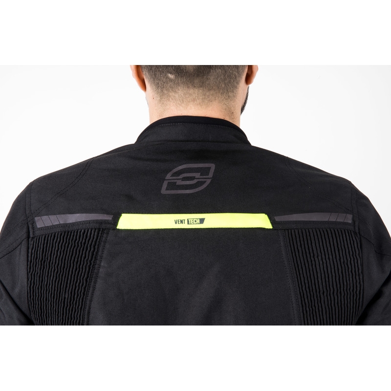 Kurtka motocyklowa Ozone Delta IV czarno-fluo-żółta