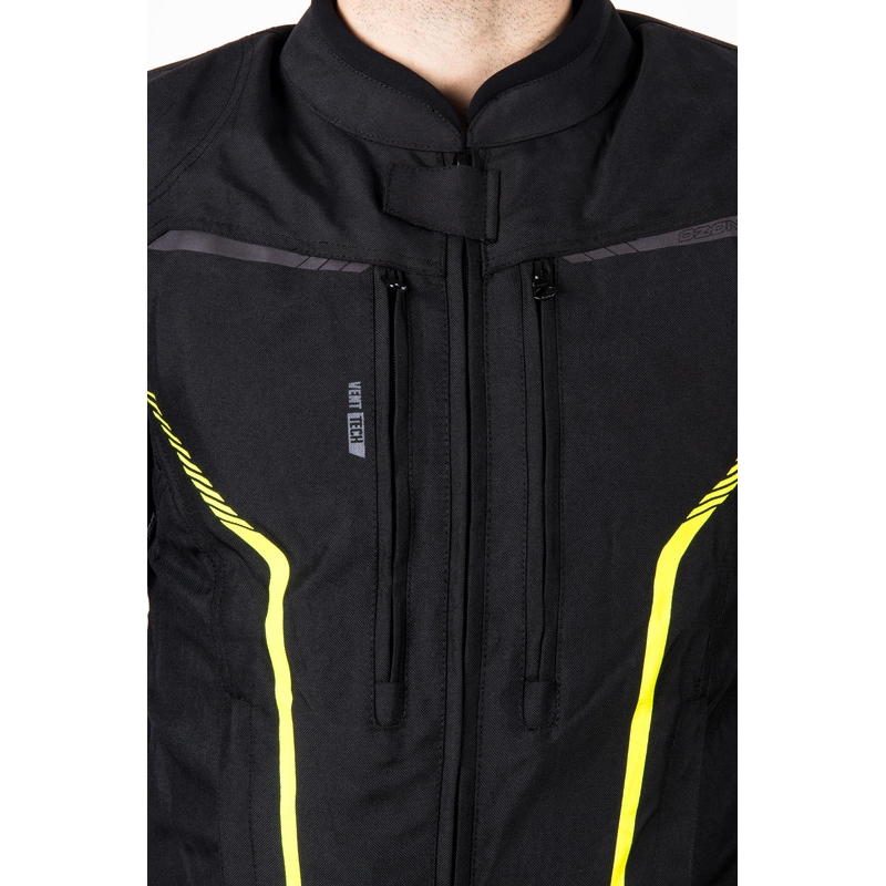 Kurtka motocyklowa Ozone Delta IV czarno-fluo-żółta