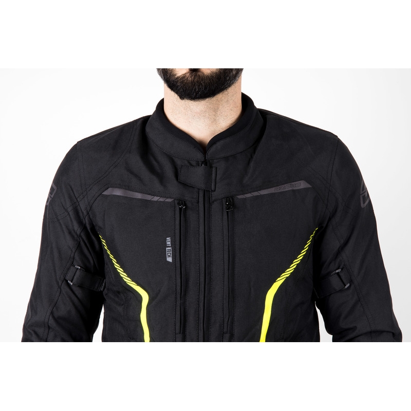 Kurtka motocyklowa Ozone Delta IV czarno-fluo-żółta