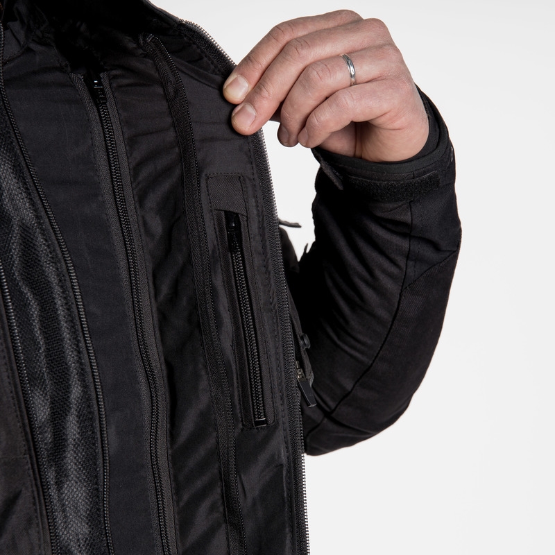 Kurtka motocyklowa Rebelhorn Borg czarna wyprzedaż