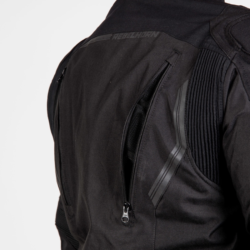 Kurtka motocyklowa Rebelhorn Borg czarna wyprzedaż
