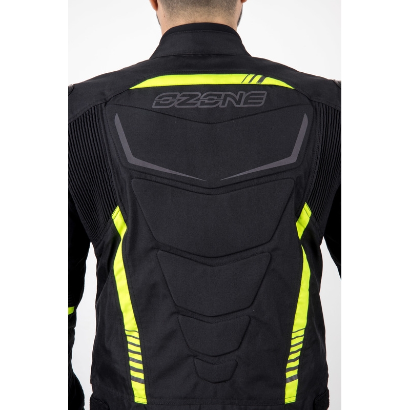Kurtka motocyklowa Ozone Pulse czarno-fluo żółta