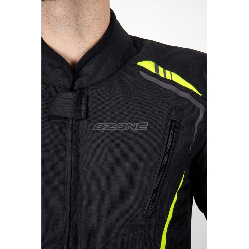 Kurtka motocyklowa Ozone Pulse czarno-fluo żółta