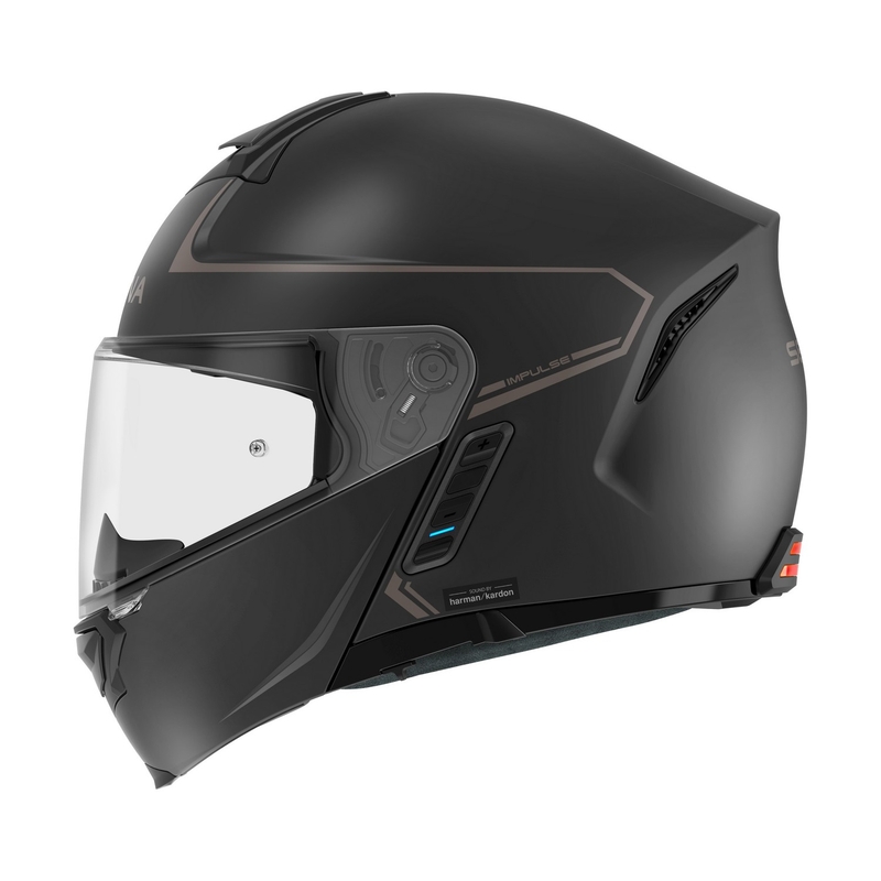 Kask motocyklowy z siatkowym zestawem słuchawkowym SENA Impulse czarny matowy