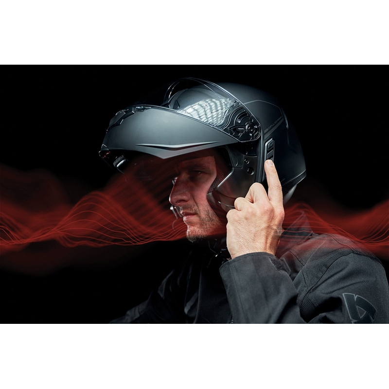 Kask motocyklowy z siatkowym zestawem słuchawkowym SENA Impulse czarny matowy