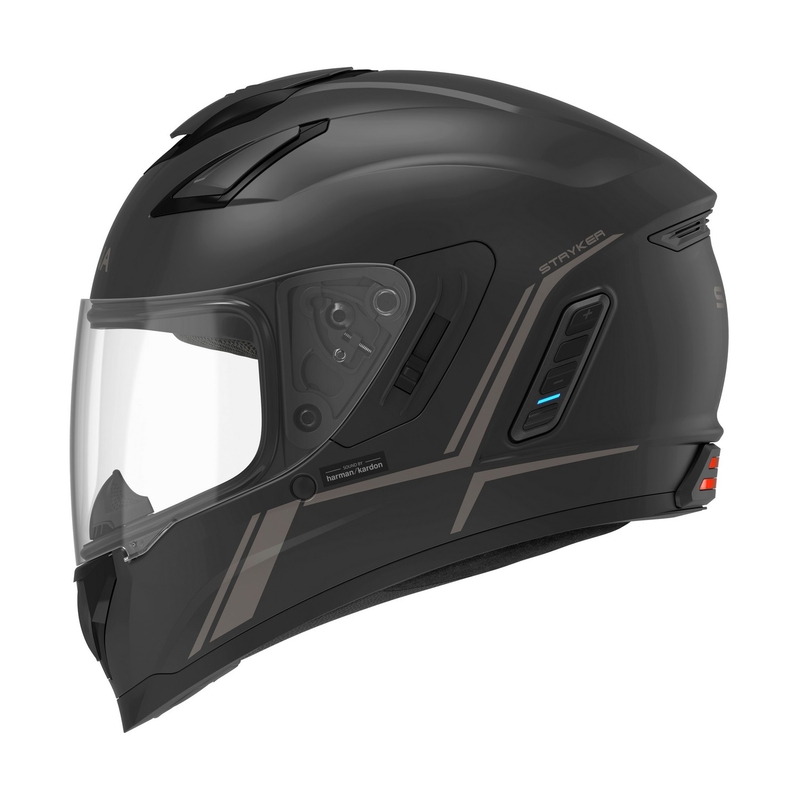 Integralny kask motocyklowy z siatkowym zestawem słuchawkowym SENA Stryker Black Matte