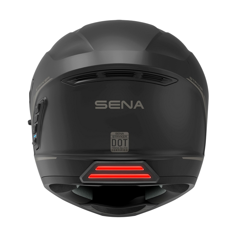 Integralny kask motocyklowy z siatkowym zestawem słuchawkowym SENA Stryker Black Matte