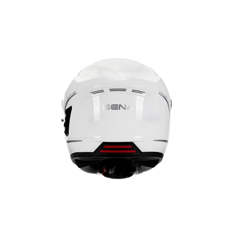 Kask motocyklowy integralny z siateczką SENA Stryker, błyszczący biały