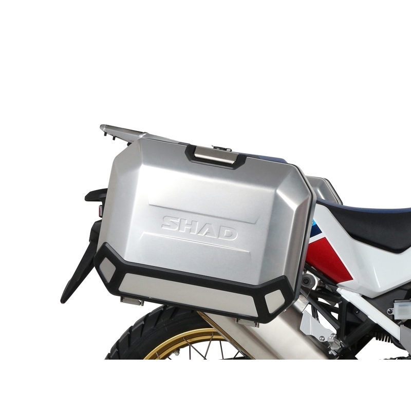 Complete set of 36L / 47L SHAD TERRA aluminum side cases, including mounting kit SHAD HONDA CRF 1100 Africa Twin