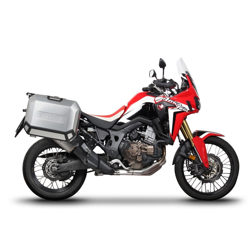 Complete set of 36L / 47L SHAD TERRA aluminum side cases, including mounting kit SHAD HONDA CRF 1000  Africa Twin