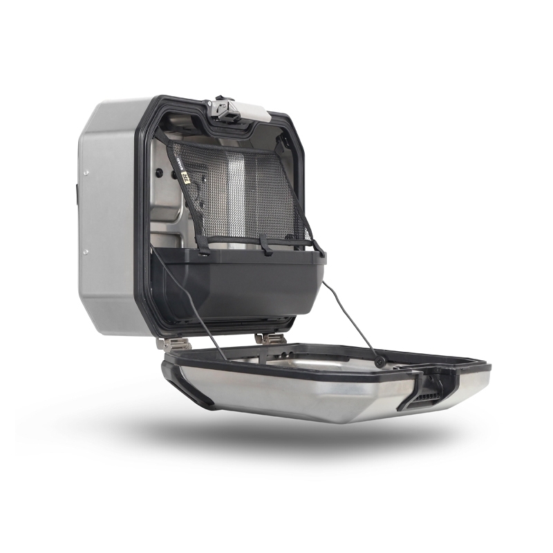 Complete set of 36L / 47L SHAD TERRA aluminum side cases, including mounting kit SHAD MOTO GUZZI V 85 TT