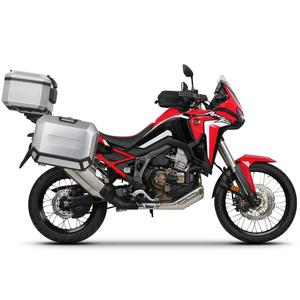 Complete set of aluminum cases SHAD TERRA, 37L topcase + 36L / 47L side cases, including mounting kit and plate SHAD HONDA CRF 1100 Africa Twin