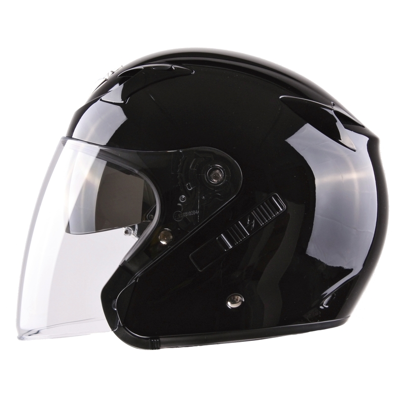Otwarty kask motocyklowy Scorpion EXO-220 czarny połysk wyprzedaż